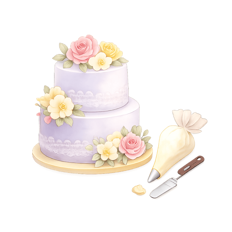 illustration of cake decoration