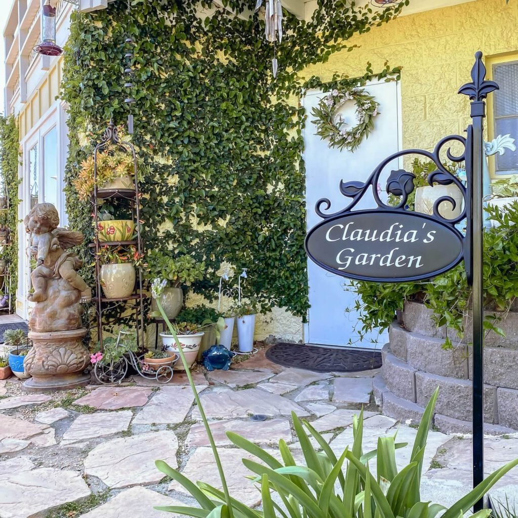 Outisde the Claudia's Tea House venue